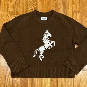 A&F Madeline Brown Horse Sweater